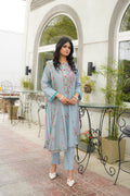 3 Piece - Embroidered Cotton Suit