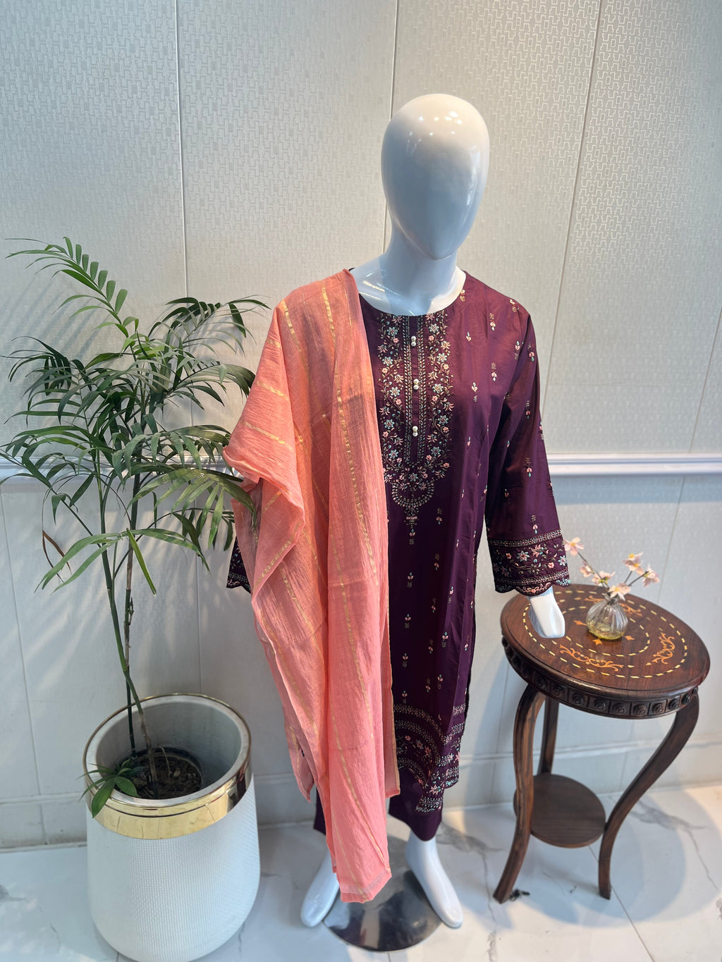 3 Piece - Mix Embroidered Stitch